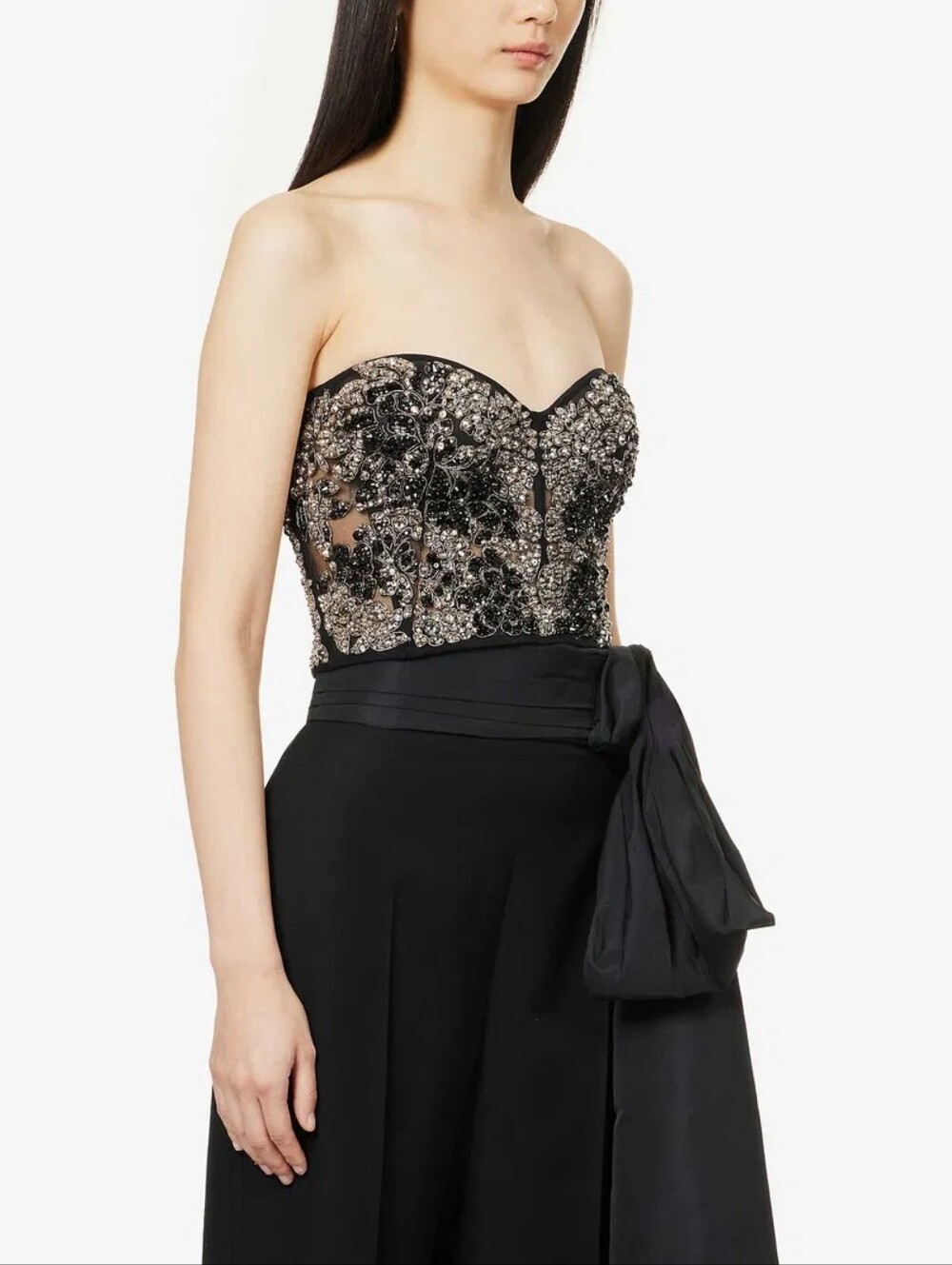 Alexander McQueen 2 4 40 S M Black Gold Crystal Shard Corset Bra Bralette $14700